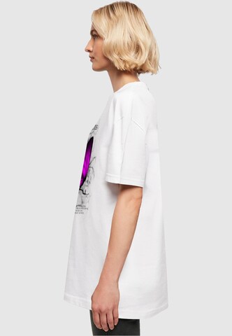 Merchcode Oversized tričko – bílá