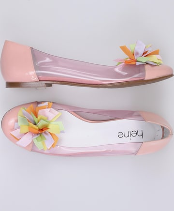 heine Flats & Loafers in 39 in Pink: front