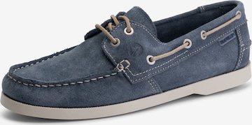 Travelin Moccasins 'Penzance' in Blue: front