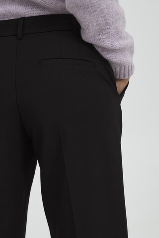 PULZ Jeans Zvonové kalhoty Kalhoty s puky 'BINDY' – černá