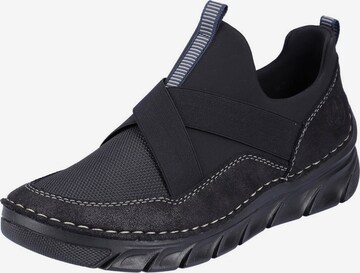 Rieker Slip-Ons in Black: front