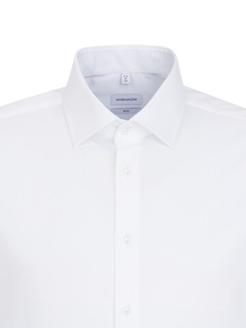 SEIDENSTICKER Slim Fit Forretningsskjorte i hvid