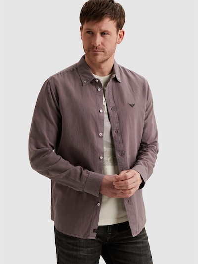 PME Legend Button Up Shirt 'Shirt in cotton/linen with garment-dye wash' in S in Purple, Item view
