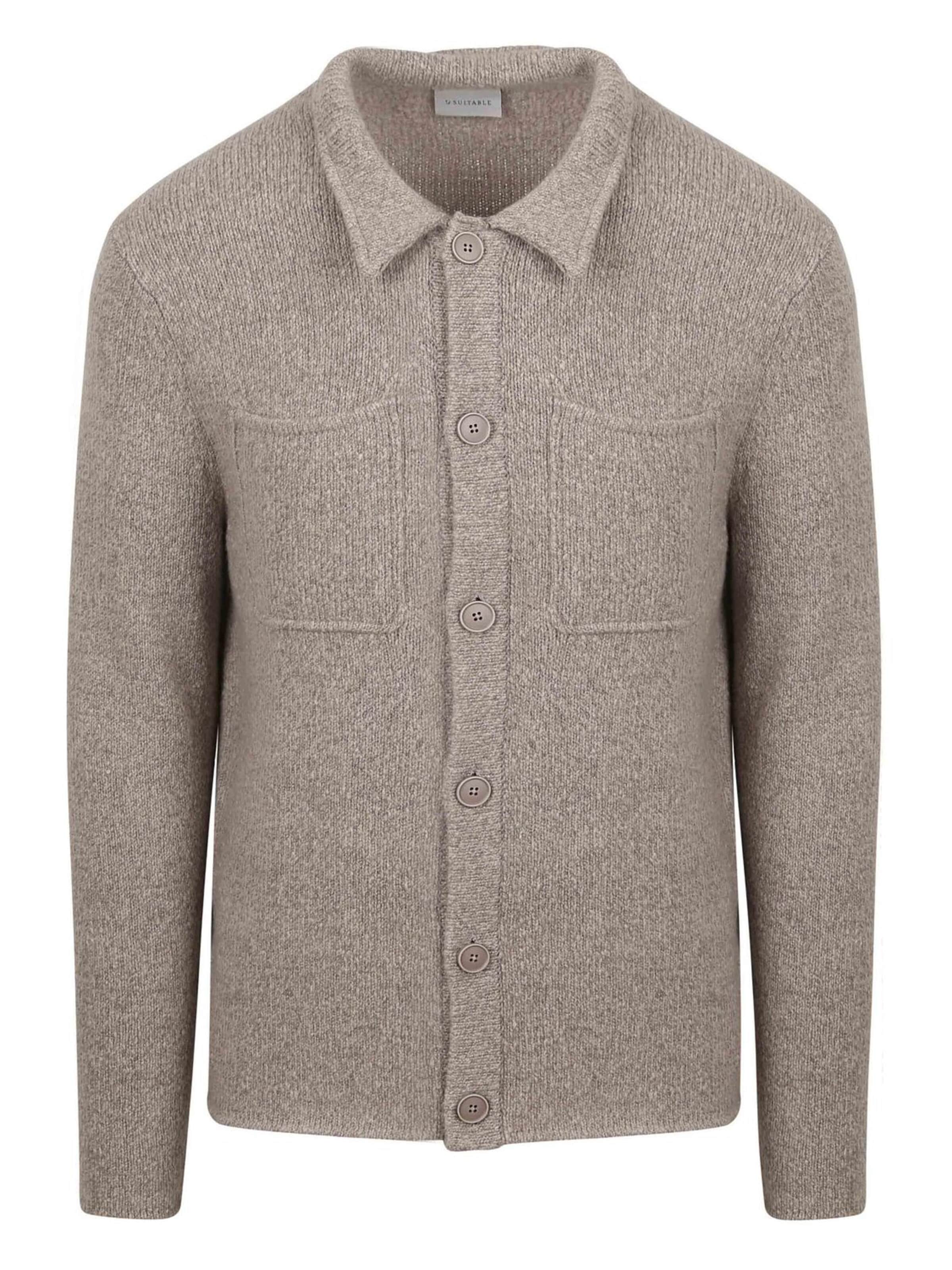 Suitable Knit cardigan in Grey: front