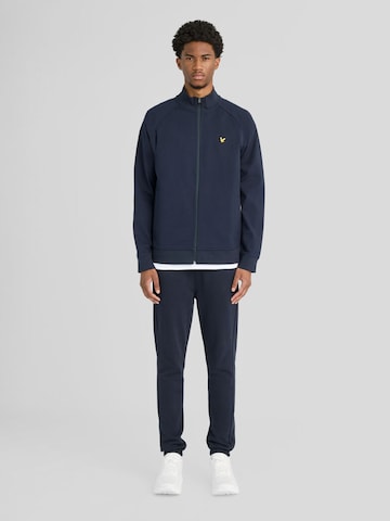 Lyle & Scott Fleece jas in Blauw