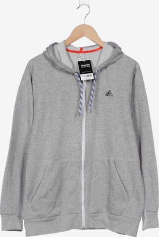 ADIDAS PERFORMANCE Sweatshirt & Zip-Up Hoodie in XXL in Grey: front