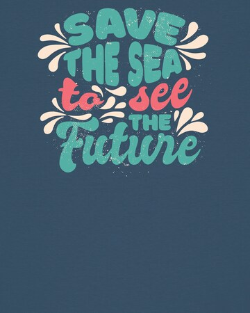 Watapparel Shirt 'Save the sea' in Blau