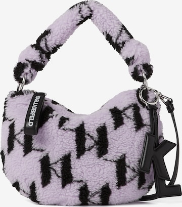 Karl Lagerfeld - Bolso de hombro en lila: frente