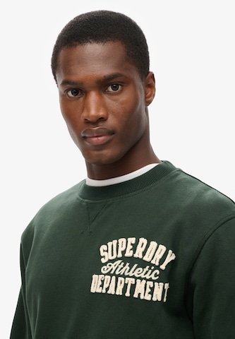Superdry Sweatshirt 'VINTAGE ATHLETIC' in Groen: voorkant