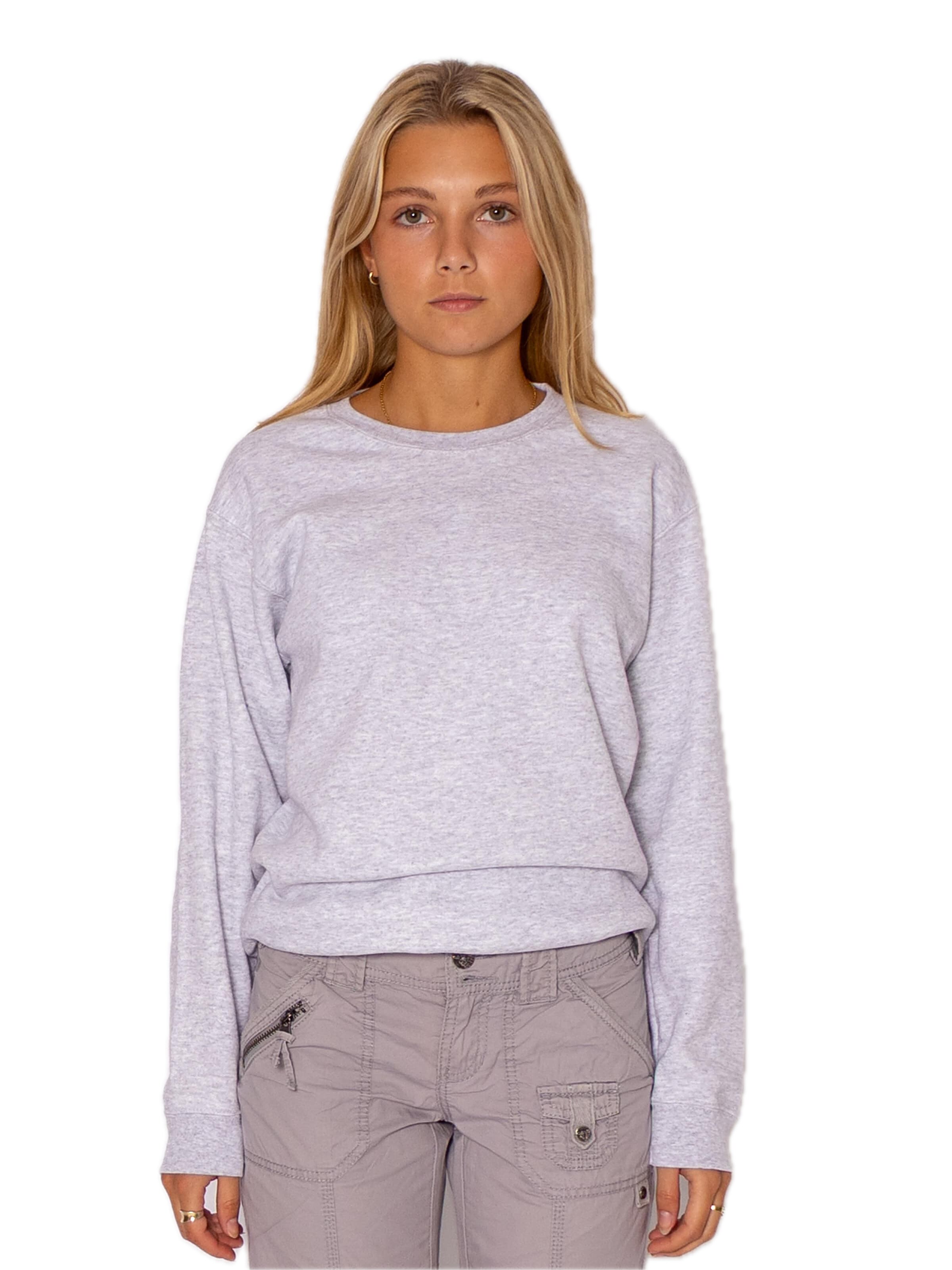 Felpa 'Crewneck sweatshirt' di FRUIT OF THE LOOM in grigio