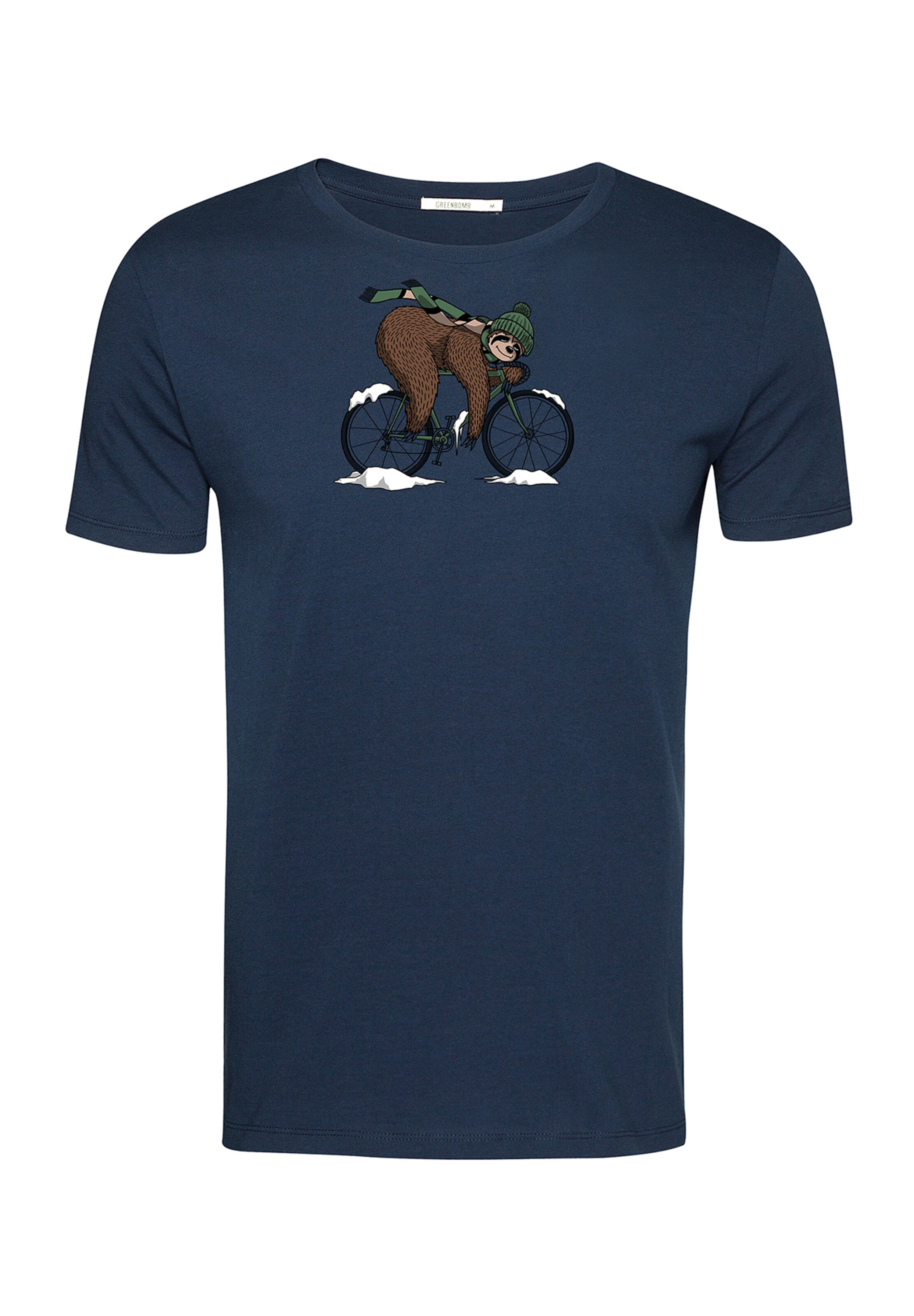 T-Shirt 'Animal Sloth Ice' GREENBOMB en bleu : devant
