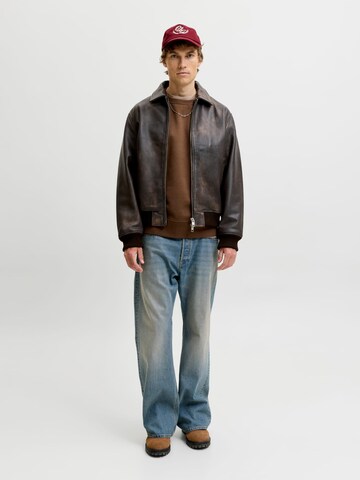 JACK & JONES Sweater 'dover' in Brown