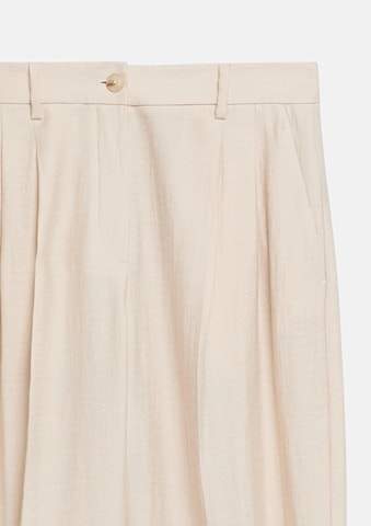 COMMA Wide leg Bandplooibroek in Beige