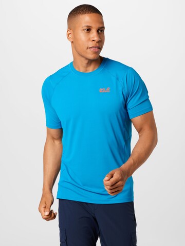 JACK WOLFSKIN Performance Shirt in Blue: front