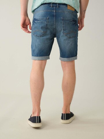 Coupe slim Pantalon 'Kurt' Deeluxe en bleu