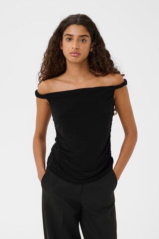 SOAKED IN LUXURY - Top 'SLAdjo' em preto: frente