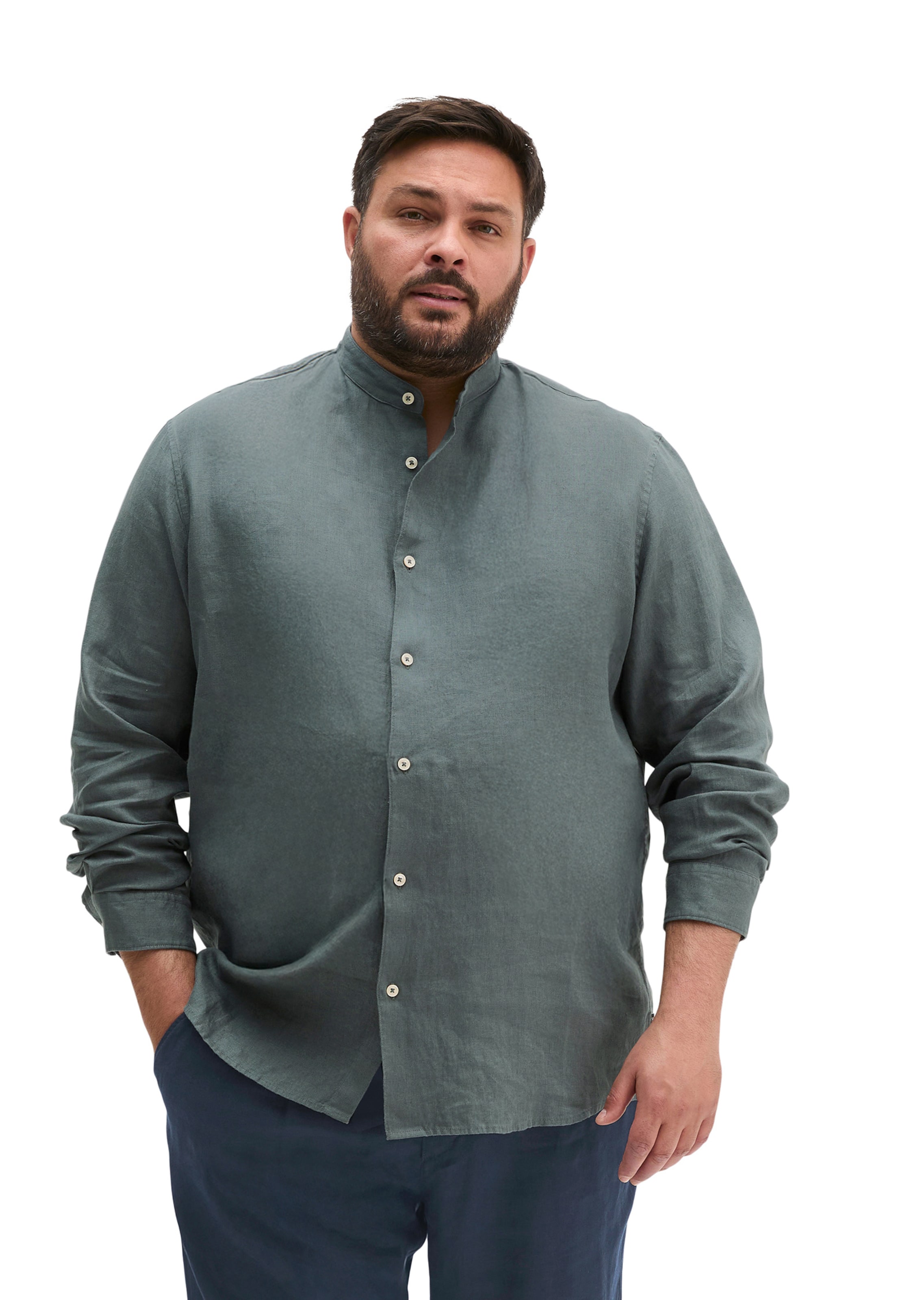 Marc O'Polo Regular Fit Hemd in Grau: Vorderseite