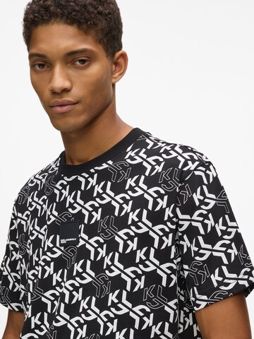 KARL LAGERFELD JEANS Tričko 'MONOGRAM' - Čierna