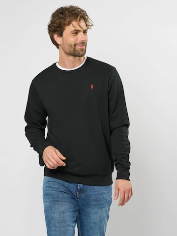 MCS Sweatshirt 'Skyler' in Zwart: voorkant