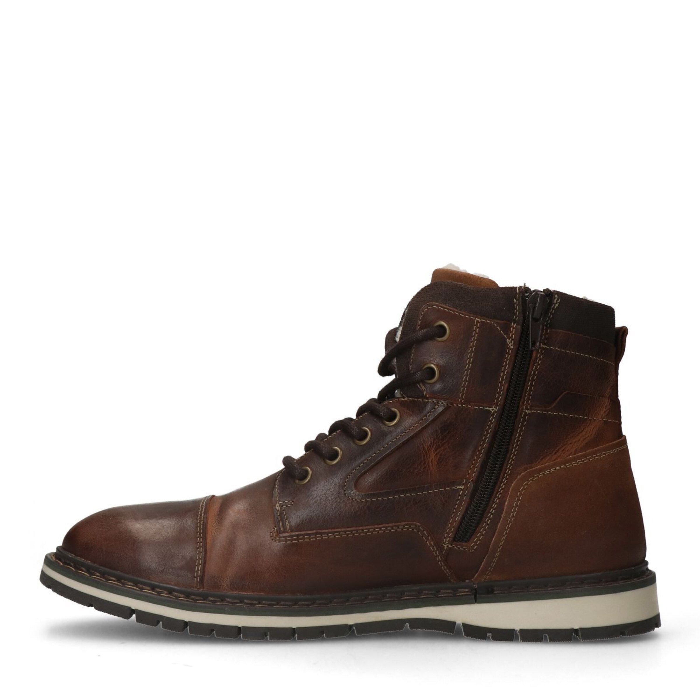 MANFIELD Lace-Up Boots in Brown