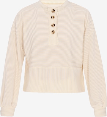 smėlio usha BLUE LABEL Megztinis be užsegimo 'Fashion Look': priekis