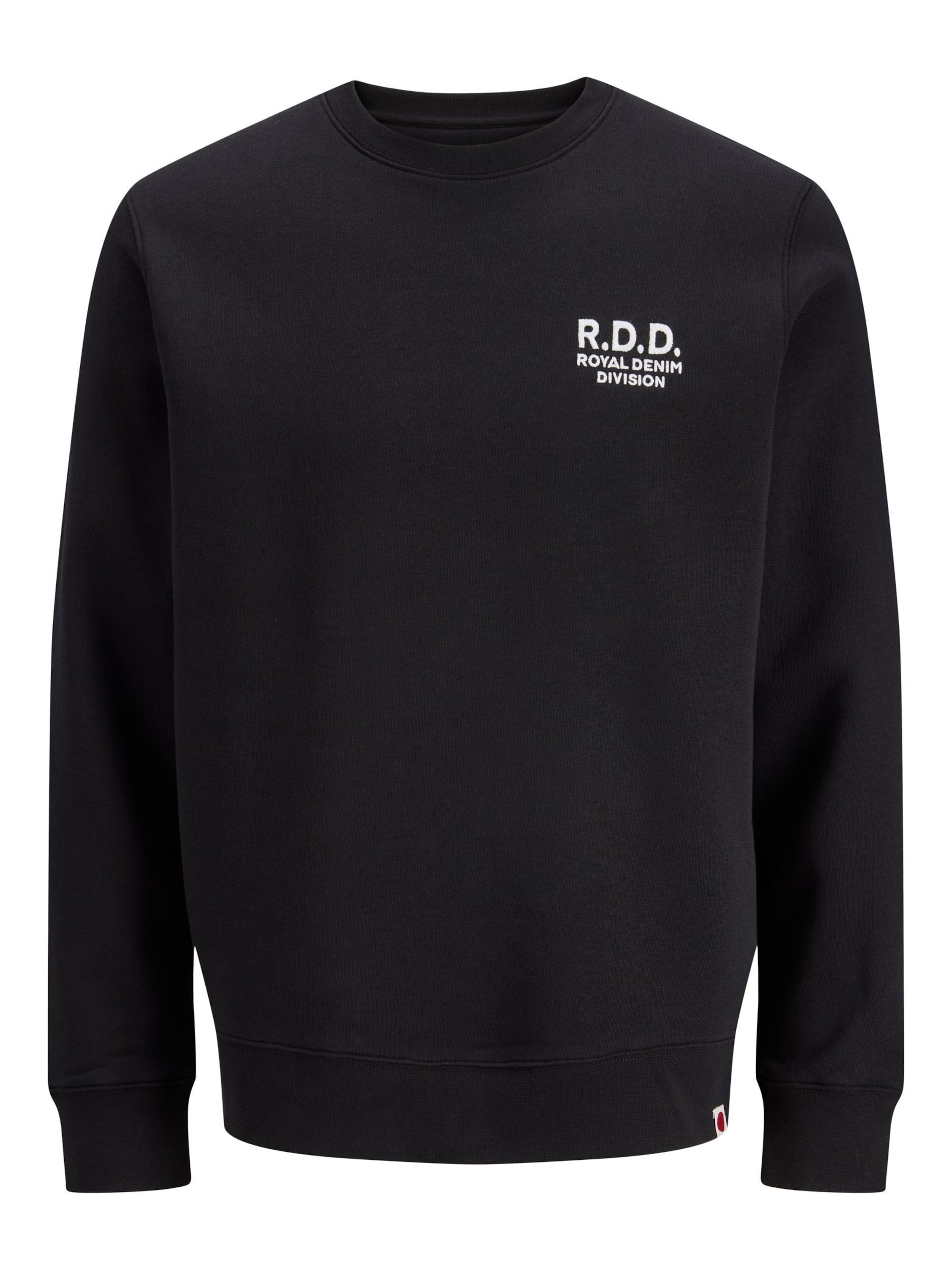 Sweat-shirt R.D.D. ROYAL DENIM DIVISION en noir : devant