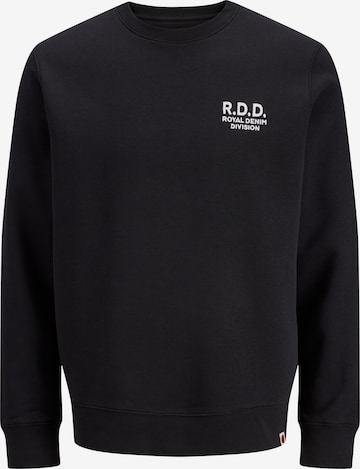 Sweat-shirt R.D.D. ROYAL DENIM DIVISION en noir : devant