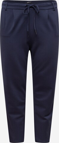 Pantaloni con pieghe 'POPTRASH LI' di ONLY Curve in blu: frontale