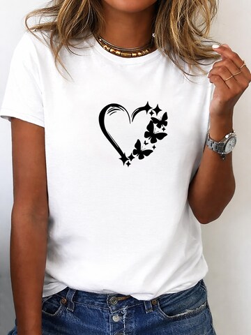 RMK Shirt 'Love Herz' in White
