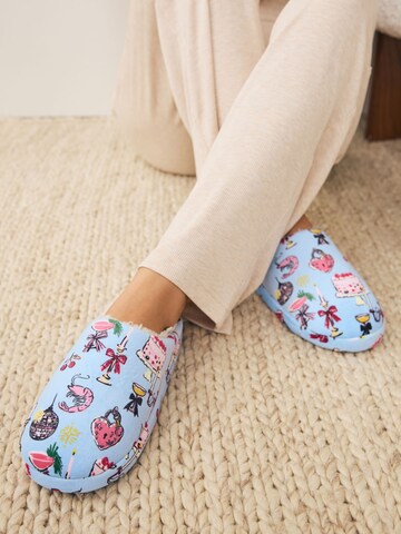 Next - Zapatillas de casa en azul: frente