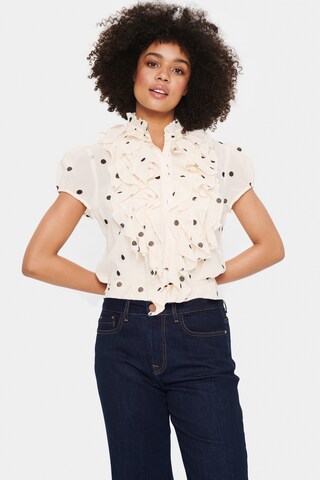 SAINT TROPEZ Bluse i beige: forside