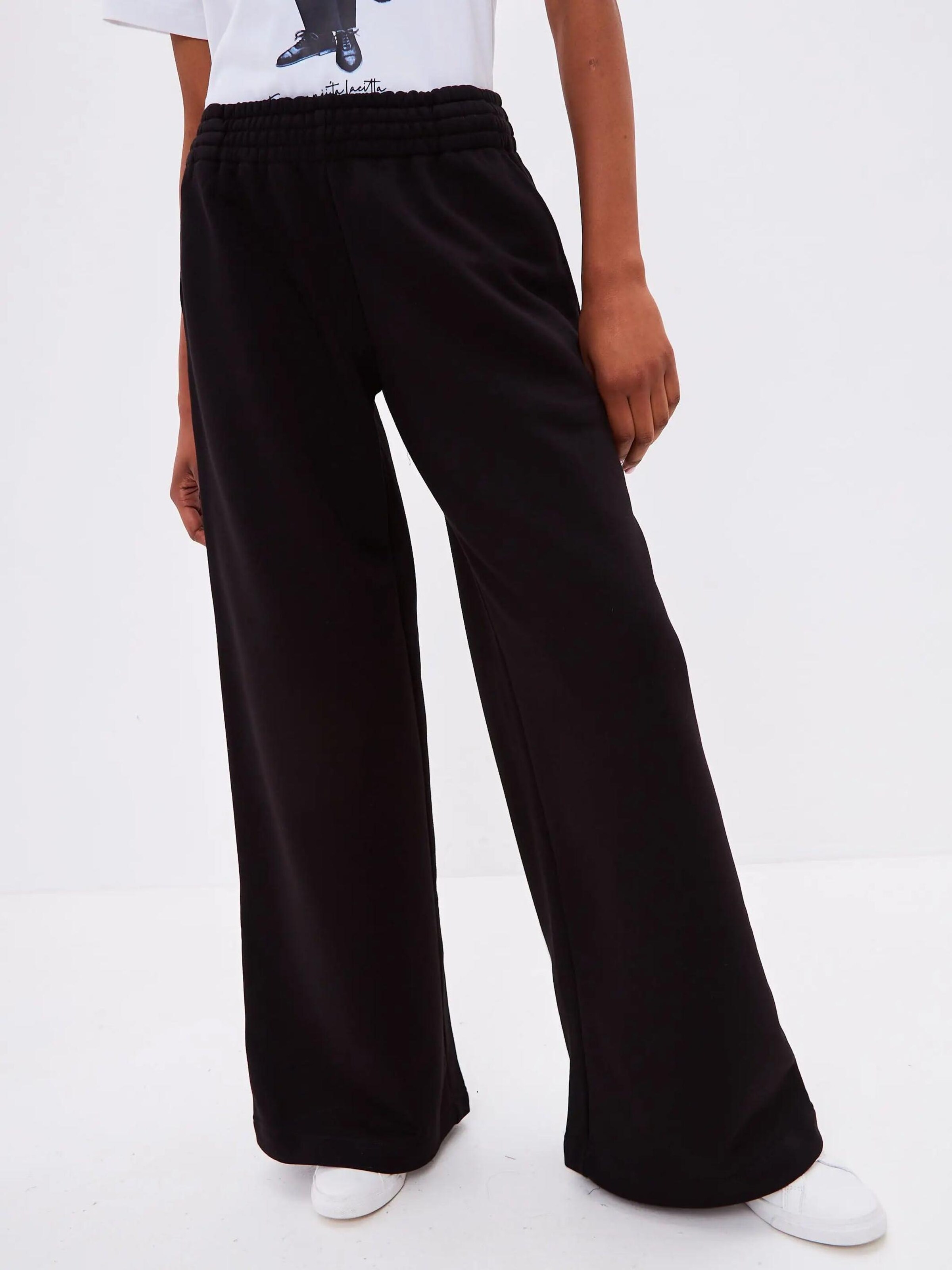 Cat e Lolette Regular Housut 'Palazzo Trousers' värissä musta