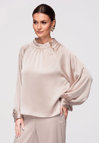Ombre Blouse in Beige