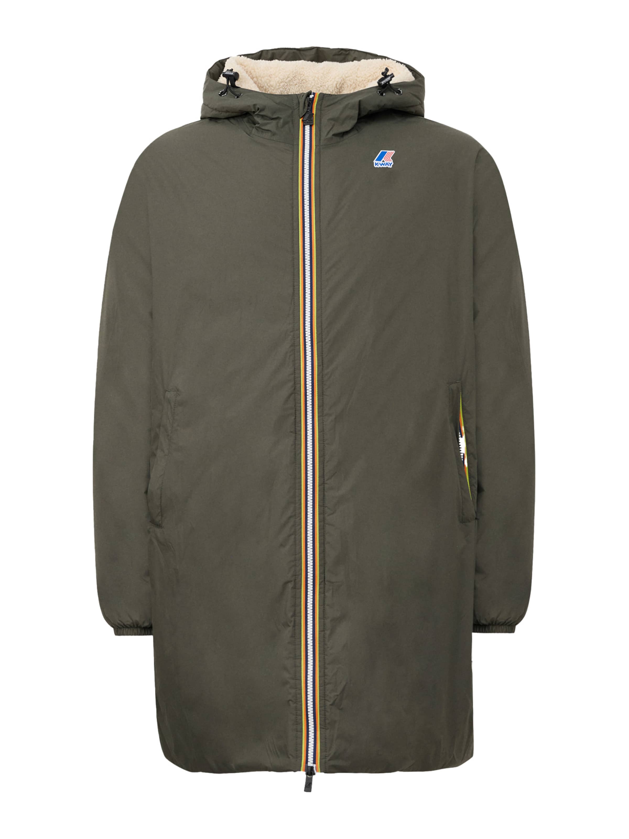 K-Way Λειτουργικό μπουφάν 'Le Vrai 4.0 Eiffel East Orsetto' σε πράσινο: μπροστά