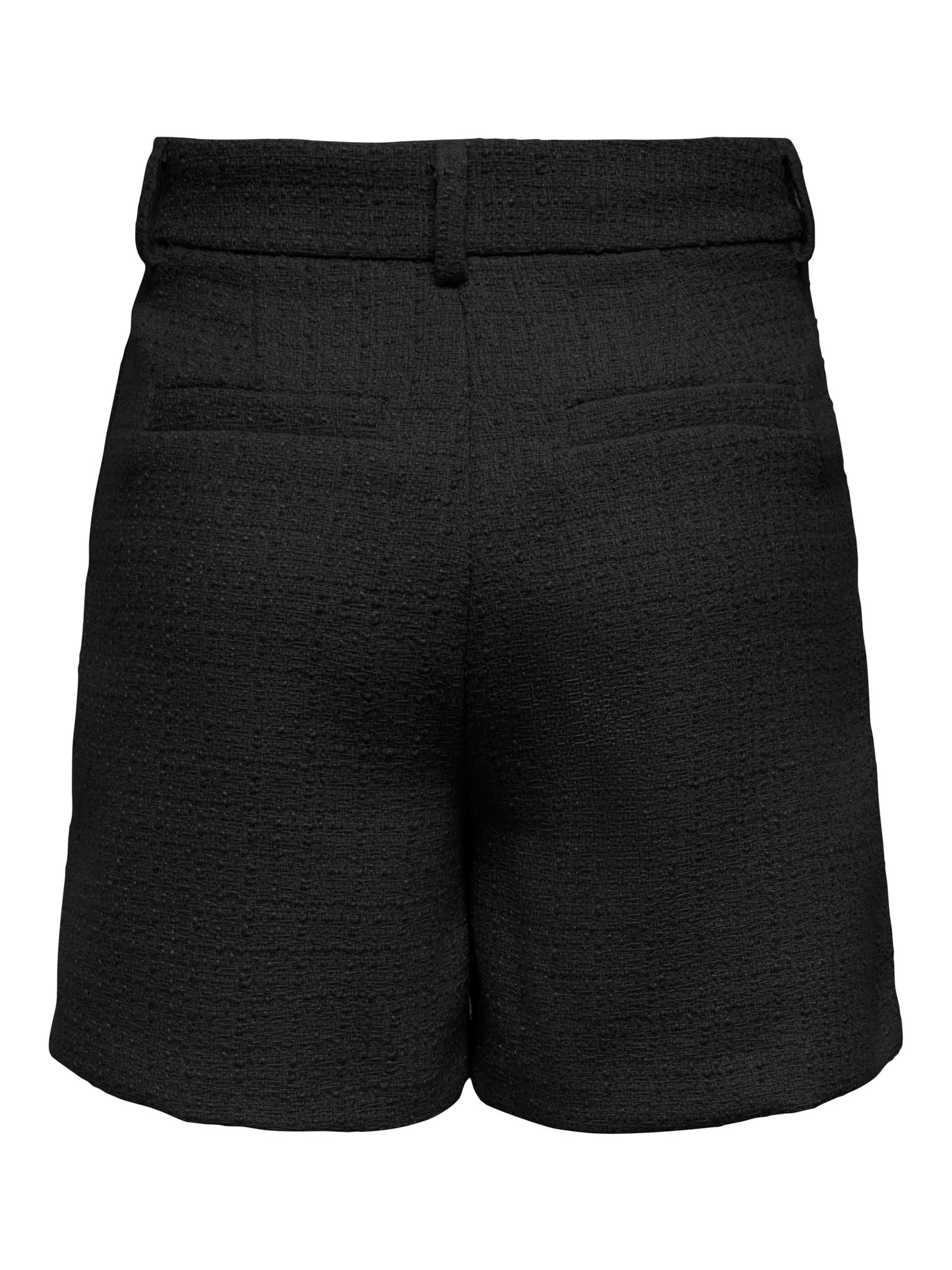 ONLY Loosefit Bukser med lægfolder 'NUAN' i sort