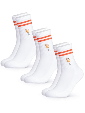 Occulto Socken 'Summer' in Weiß: Vorderseite
