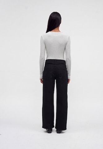 Vero Moda Petite Wide Leg Farkut 'VMTHEA' värissä musta