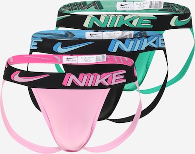 NIKE Sportunterhose 'Jock' in blau / grün / pink / schwarz, Produktansicht