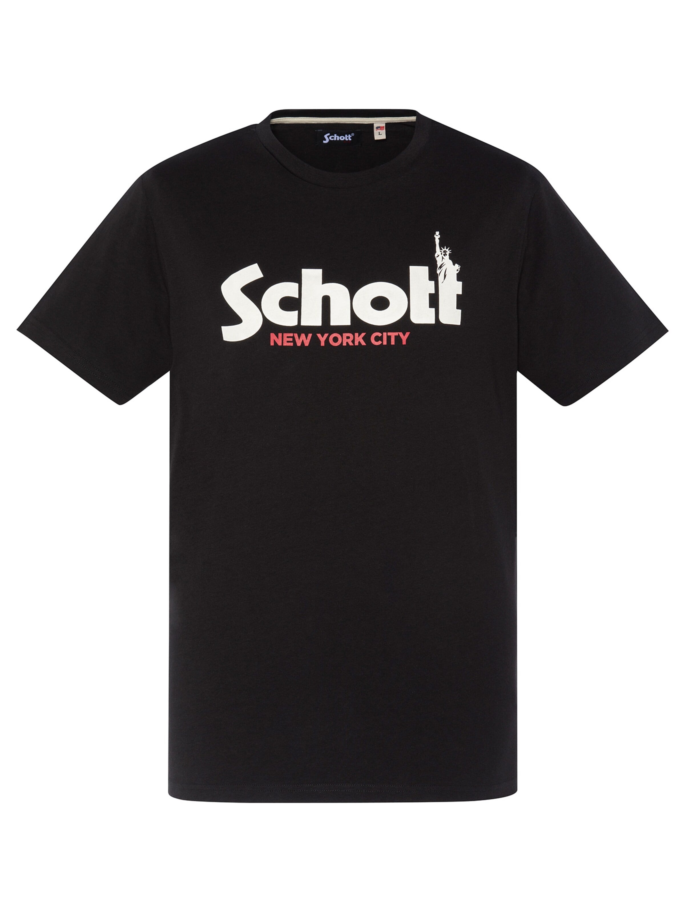 Schott NYC Shirt‌‌‌‌‌‌‌‌‌‌ in Schwarz: Vorderseite