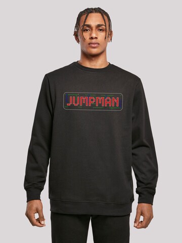 F4NT4STIC Sweatshirt 'Retro Gaming Jumpman' in Black: front