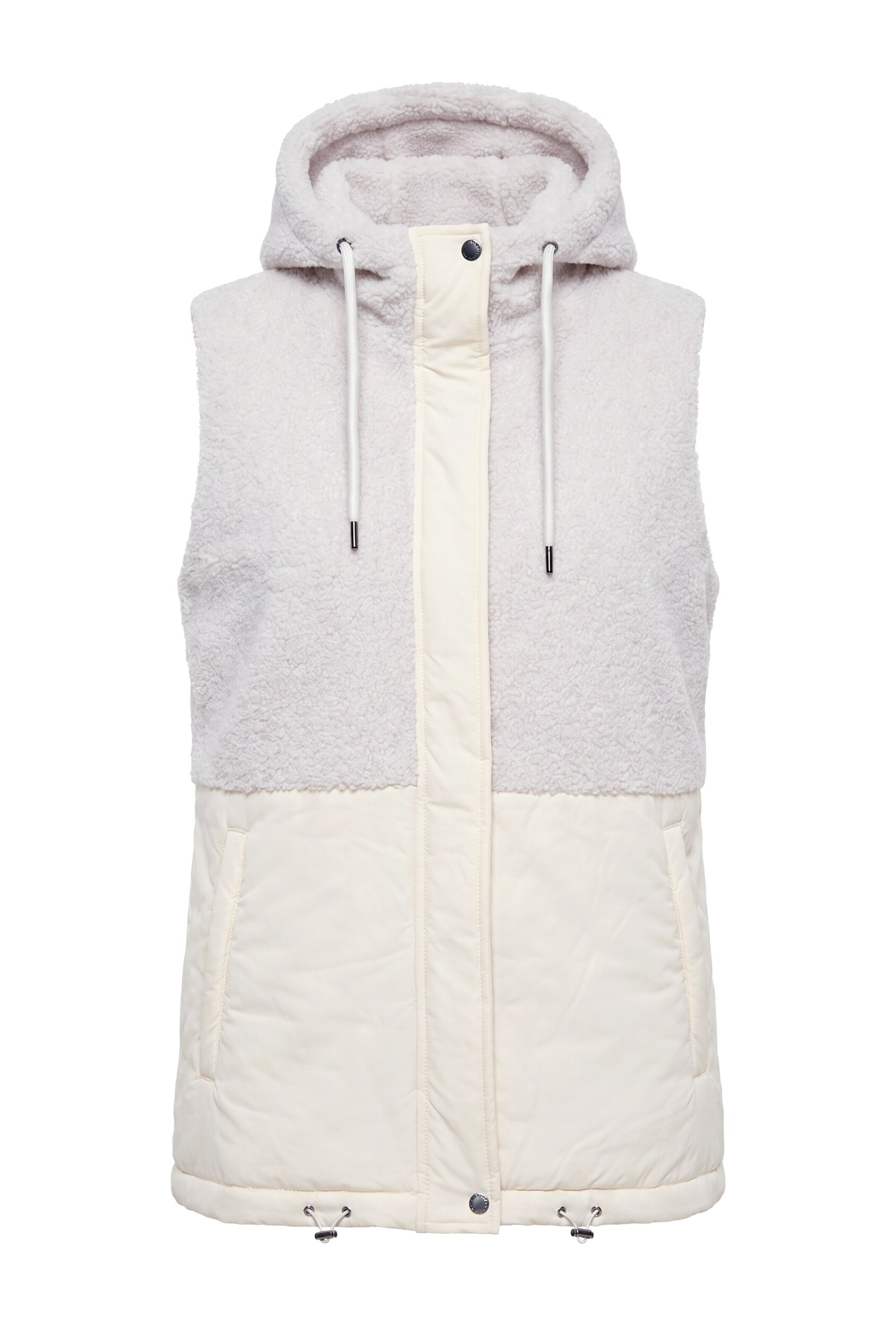 Ulla Popken Bodywarmer in Beige: voorkant