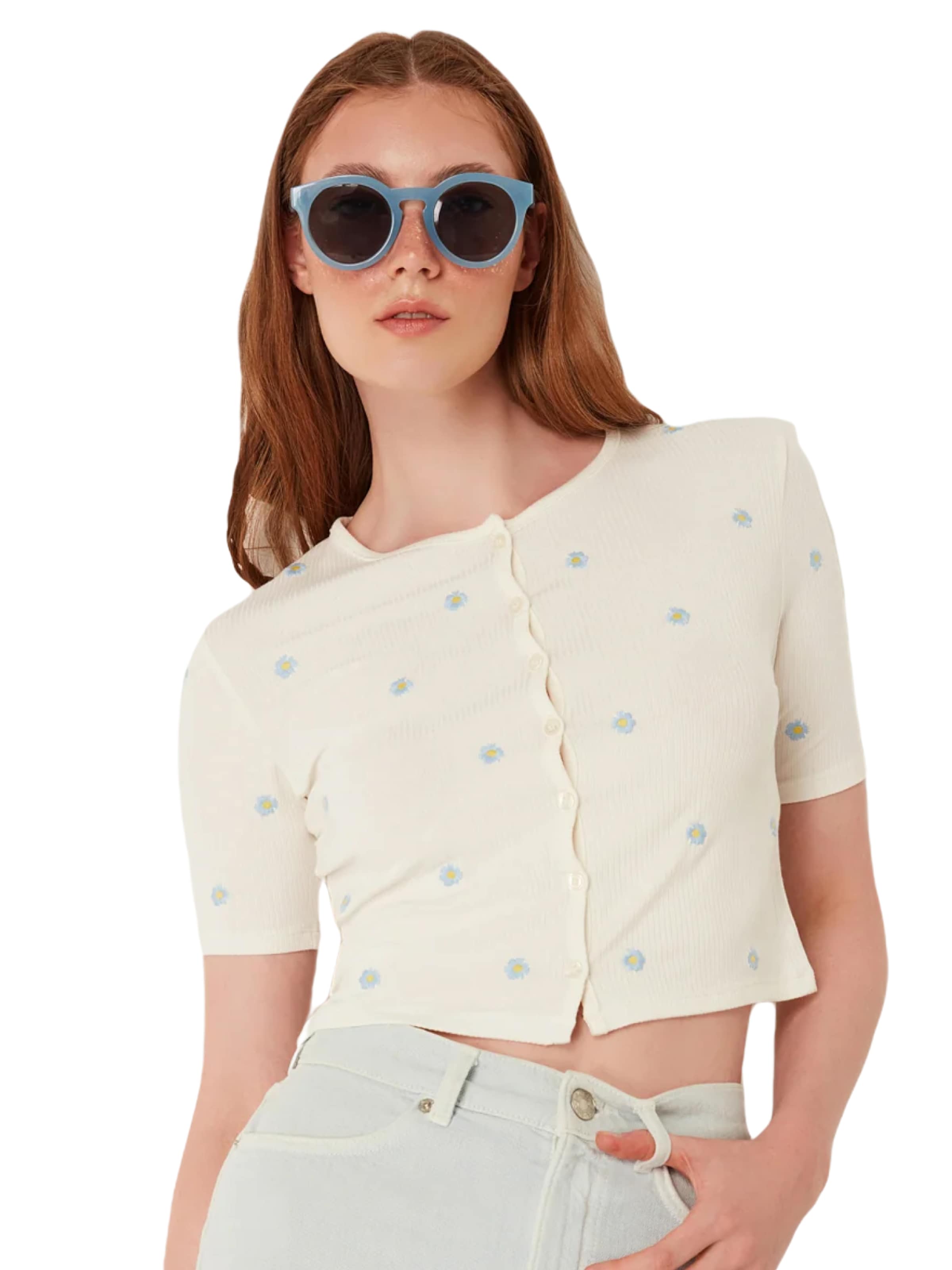 Cardigan No Matter What en blanc : devant