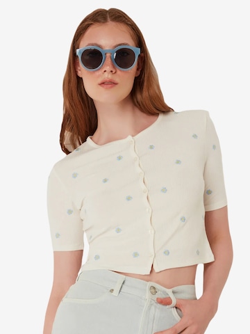 Cardigan No Matter What en blanc : devant