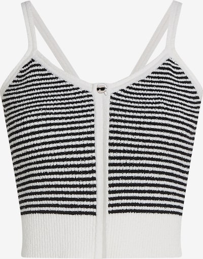 Megzta palaidinė be rankovių iš Karl Lagerfeld, spalva – juoda / balta, Prekių apžvalga