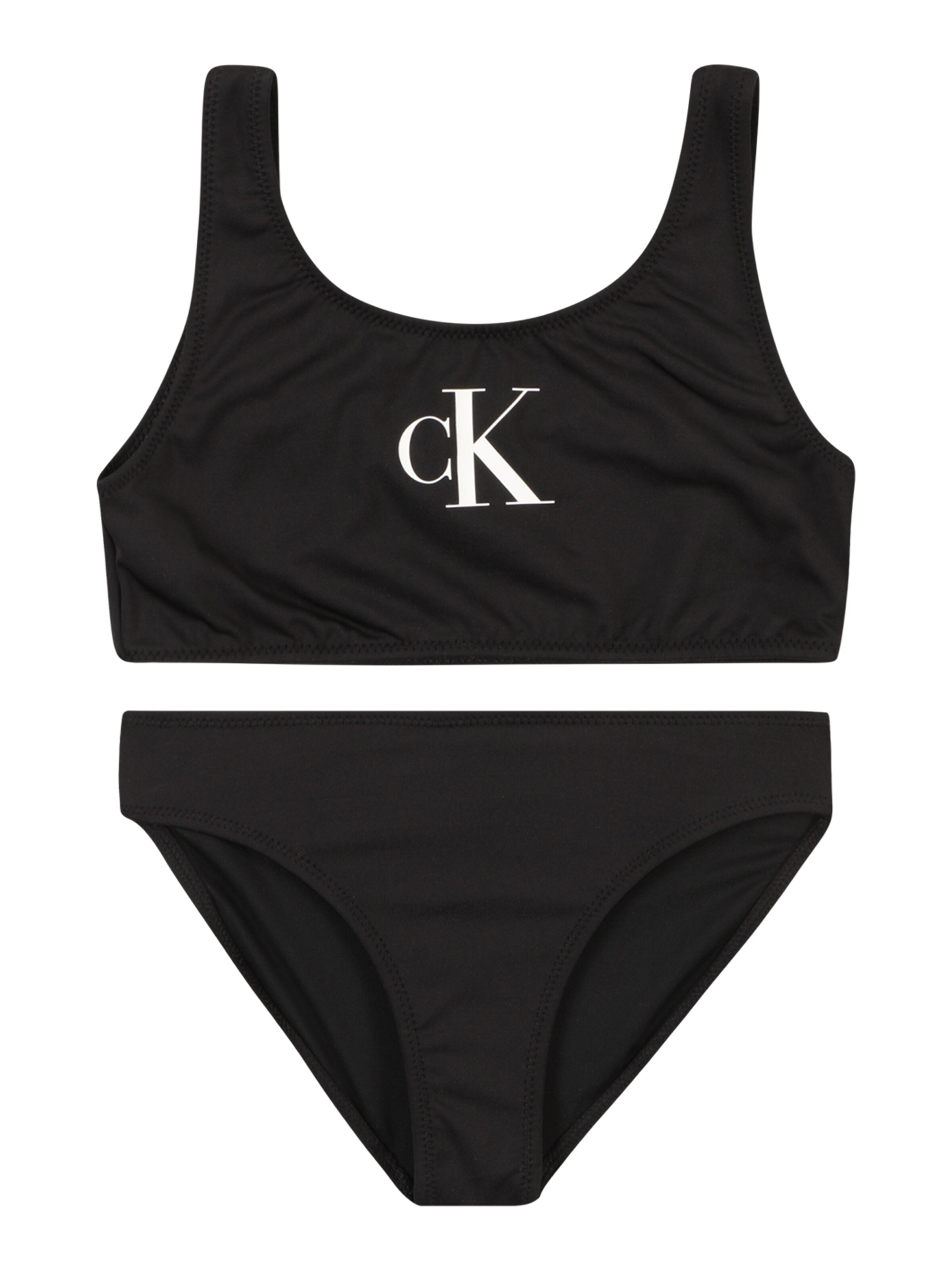 Calvin Klein Swimwear Bustier Bikini in Schwarz ABOUT YOU