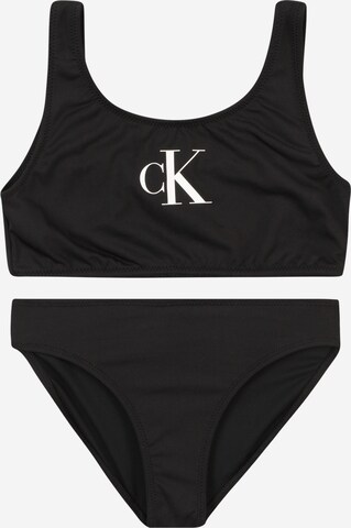 Calvin Klein Swimwear Korzetová Bikiny – černá: přední strana