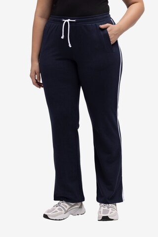 Ulla Popken Regular Broek in Blauw: voorkant