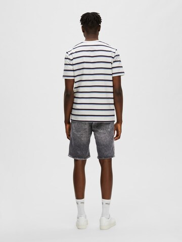 T-Shirt 'Bertie' SELECTED en blanc