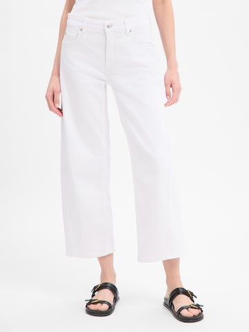 Cambio Regular Jeans 'Oria' in Wit: voorkant