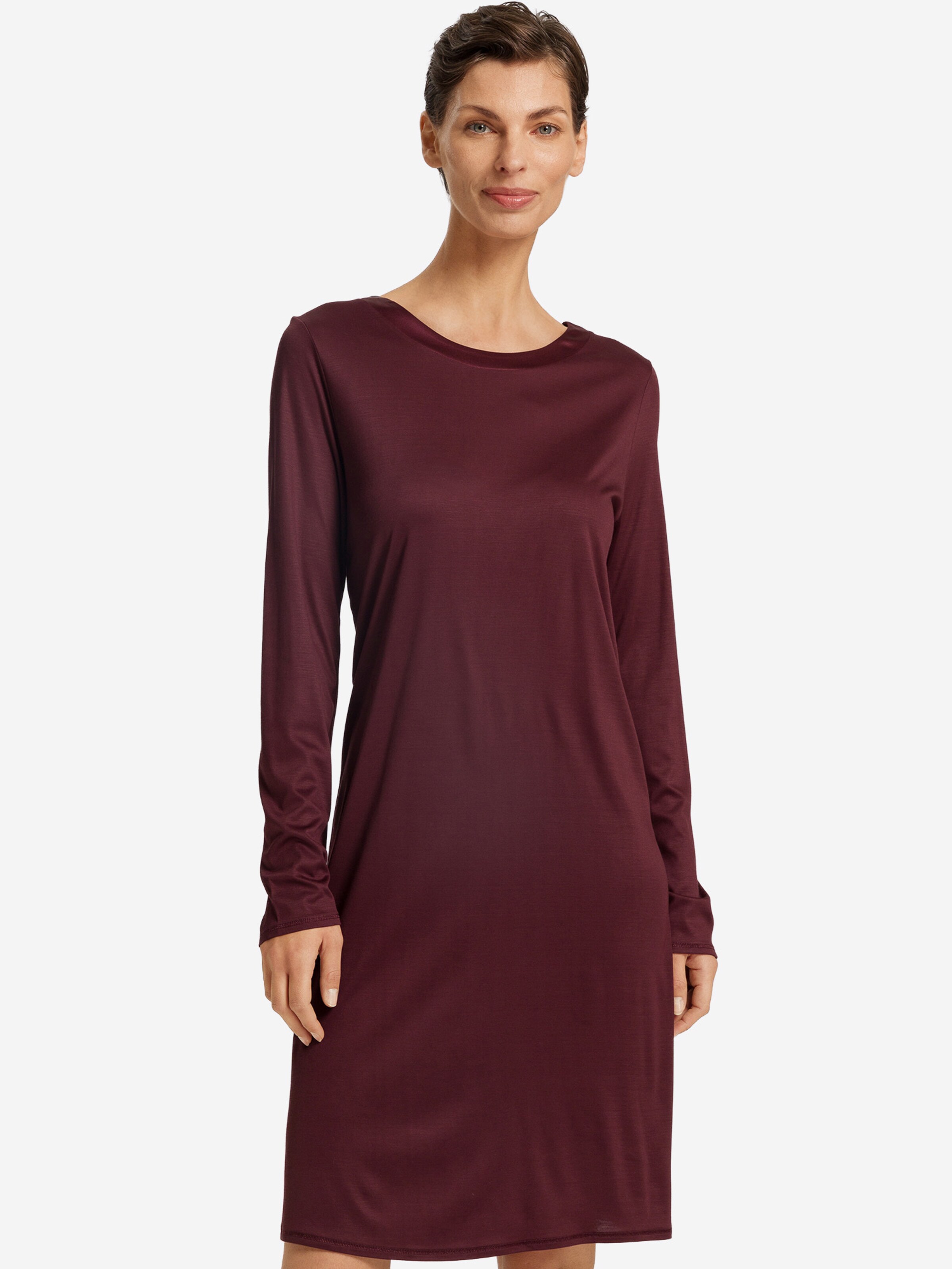 Hanro - Camisola de pijama ' Central Grand ' em castanho: frente